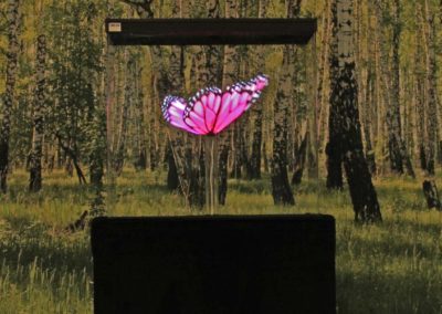 Hologram Fjäril i björkskog Smart 3D Holo. Hologram fläkt