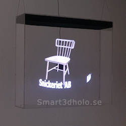 Hologram stol snurrar med hologram fläkt Smart3DHolo
